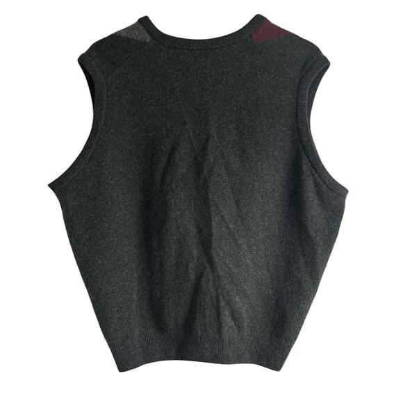 Vintage L.L.Bean Means Size Large 100% Pure Irish Lambs Wool Argyle Sweater Vest - Picture 2 of 5